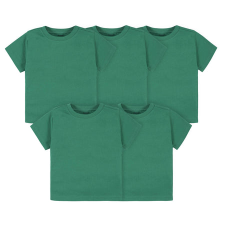 5-Pack Infant & Toddler Kelly Green Premium Short Sleeve Tees