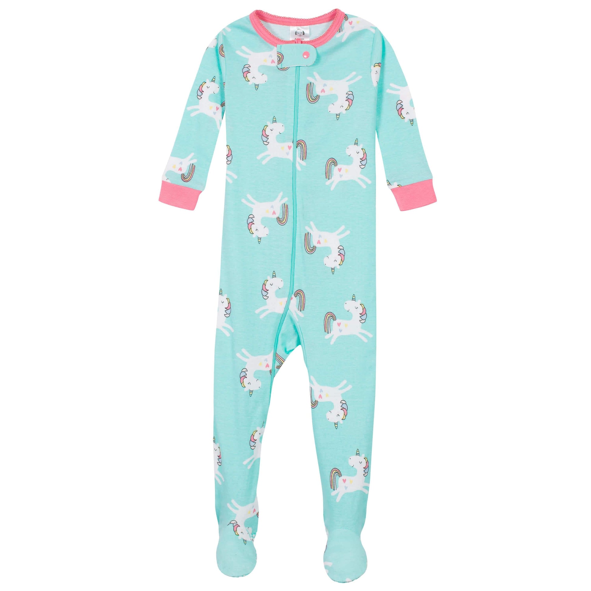 4-Pack Baby & Toddler Girls Unicorns & Cats Snug Fit Footed Cotton Pajamas-Gerber Childrenswear
