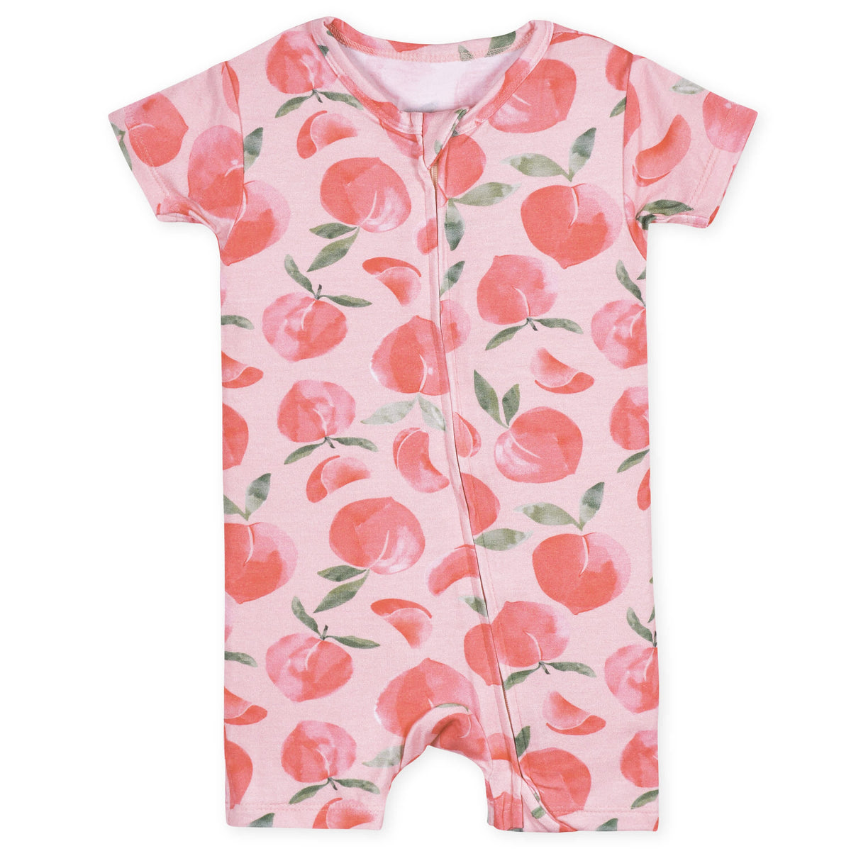 Baby Girls Just Peachy Buttery-Soft Viscose Made from Eucalyptus Snug Fit Romper