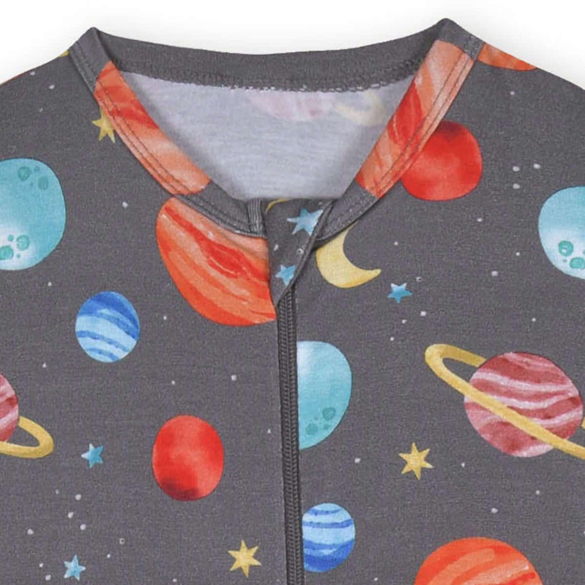 Baby & Toddler Outer Space Buttery-Soft Viscose Made from Eucalyptus Snug Fit Footed Pajamas
