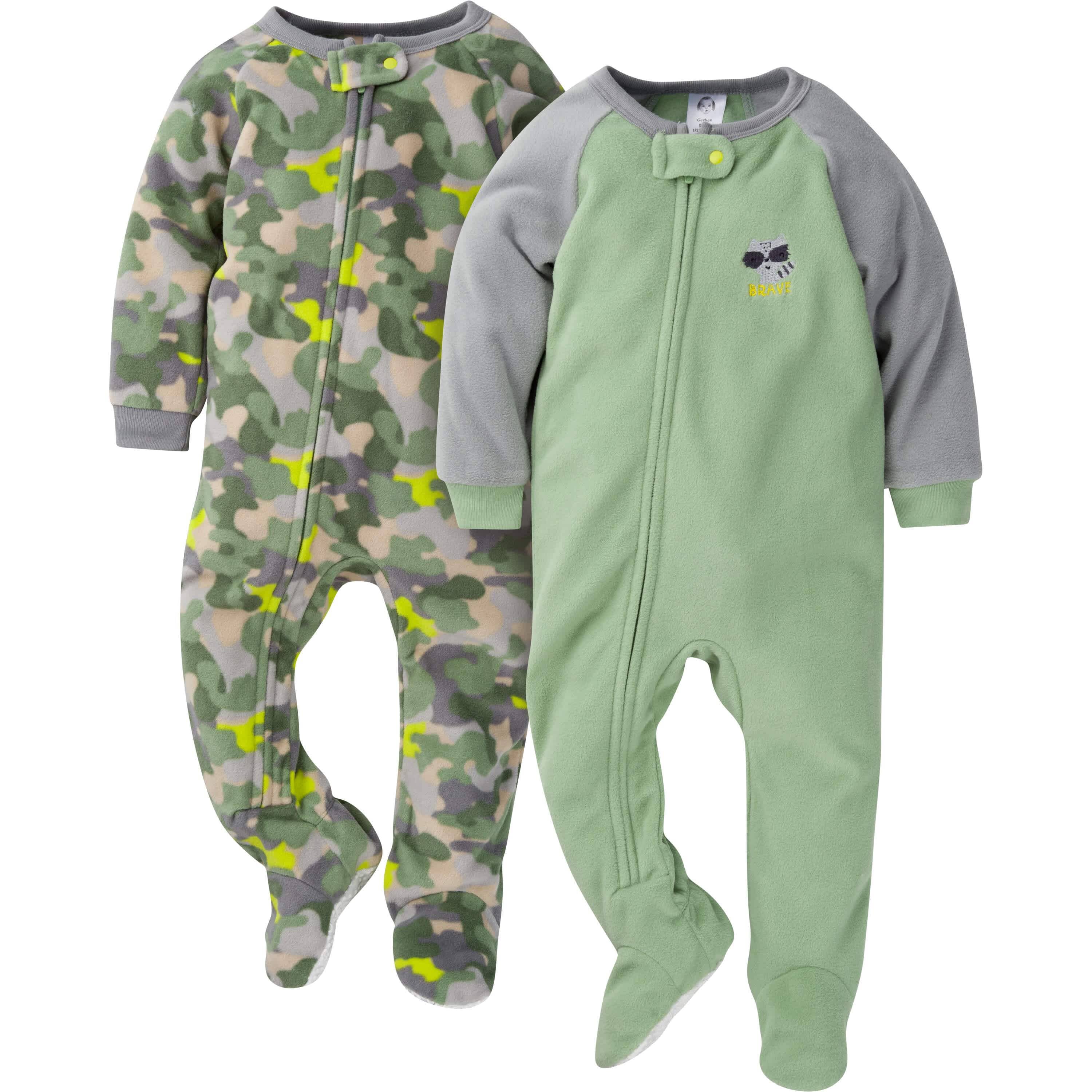 2-Pack Baby & Toddler Boys Camo Fleece Pajamas-Gerber Childrenswear