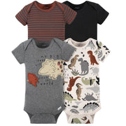 4-Pack Baby Boys Dino Short Sleeve Onesies® Bodysuits-Gerber Childrenswear