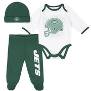 New York Jets 3-Piece Baby Boys Bodysuit, Pant, and Cap Set-Gerber Childrenswear