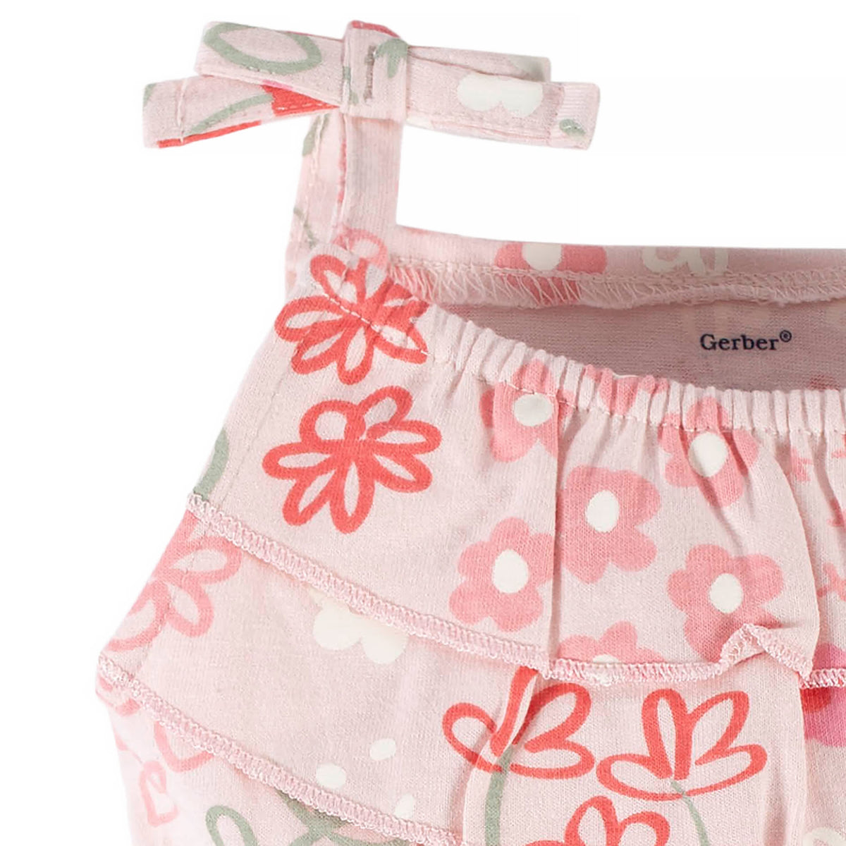 2-Pack Baby & Toddler Girls Cherry Kisses Tank Rompers-Gerber Childrenswear