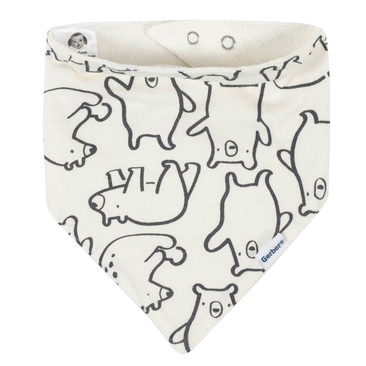4-Pack Baby Boys Bear Bandana Bibs-Gerber Childrenswear