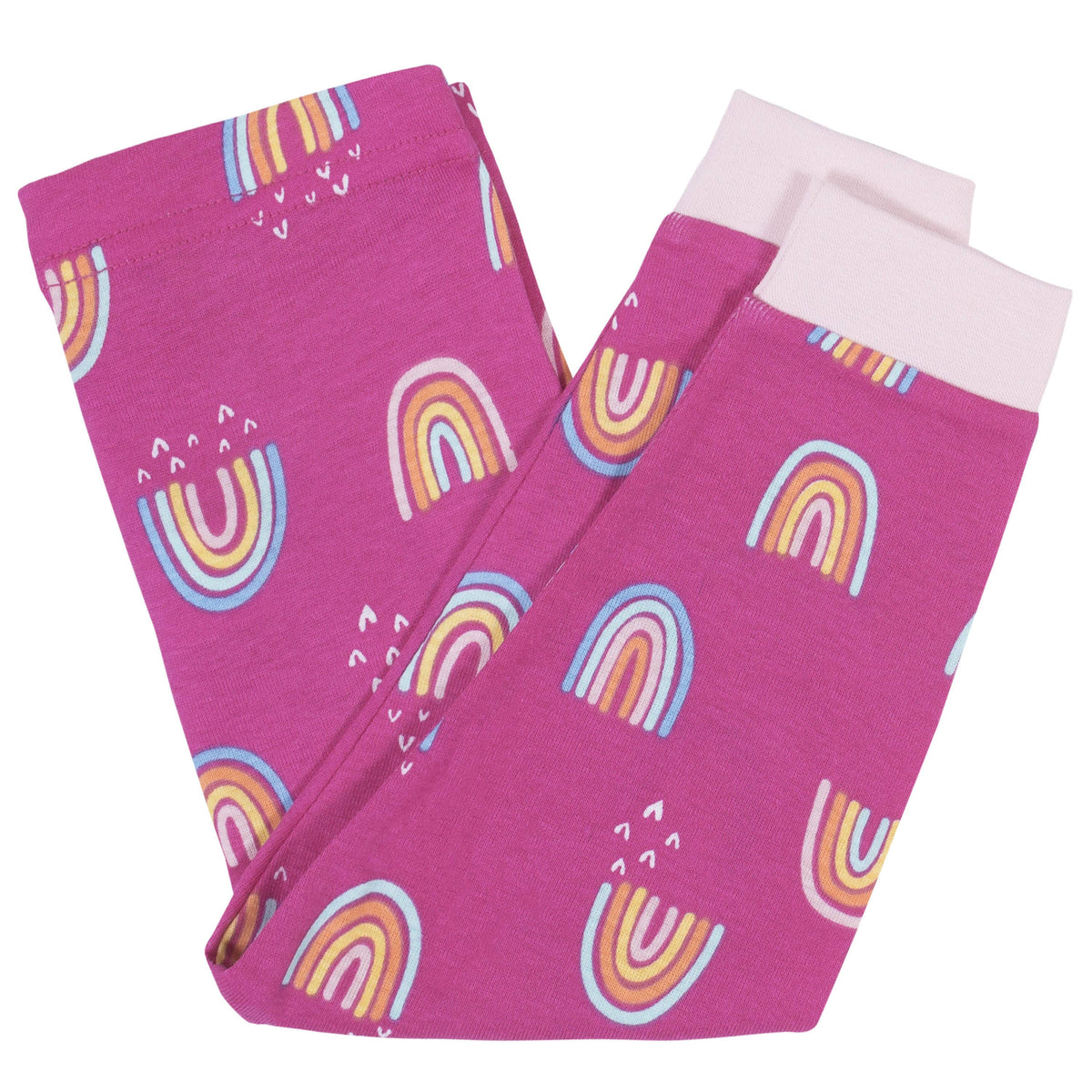 4-Piece Baby & Toddler Girls Rainbows Snug Fit Cotton Pajamas-Gerber Childrenswear
