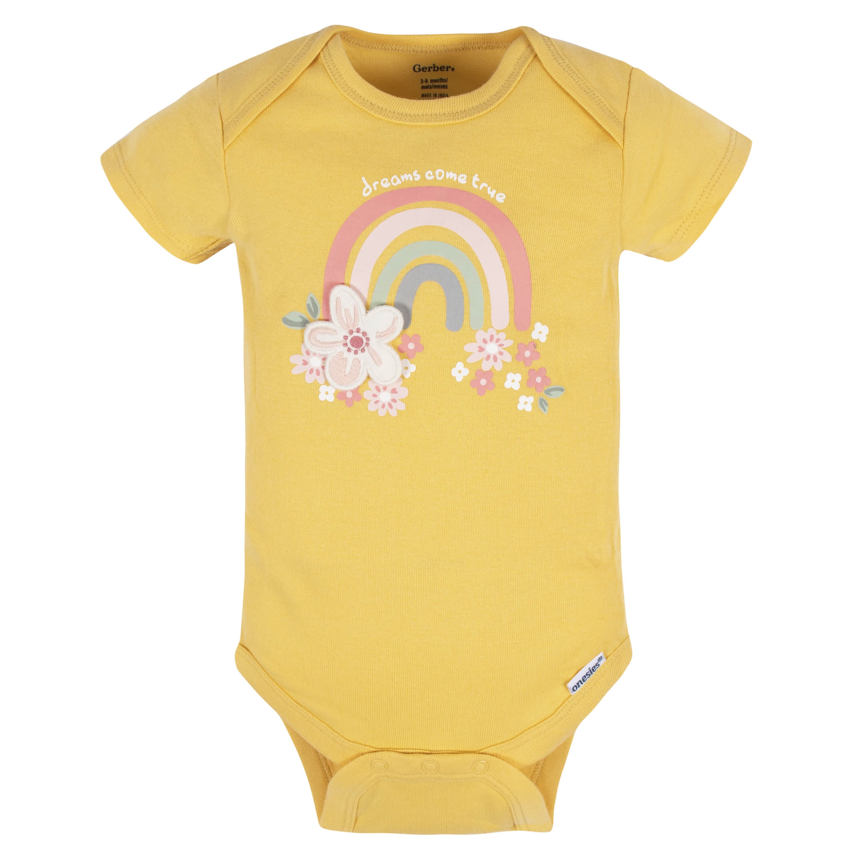8-Pack Baby Girls Golden Floral Onesies® Bodysuits