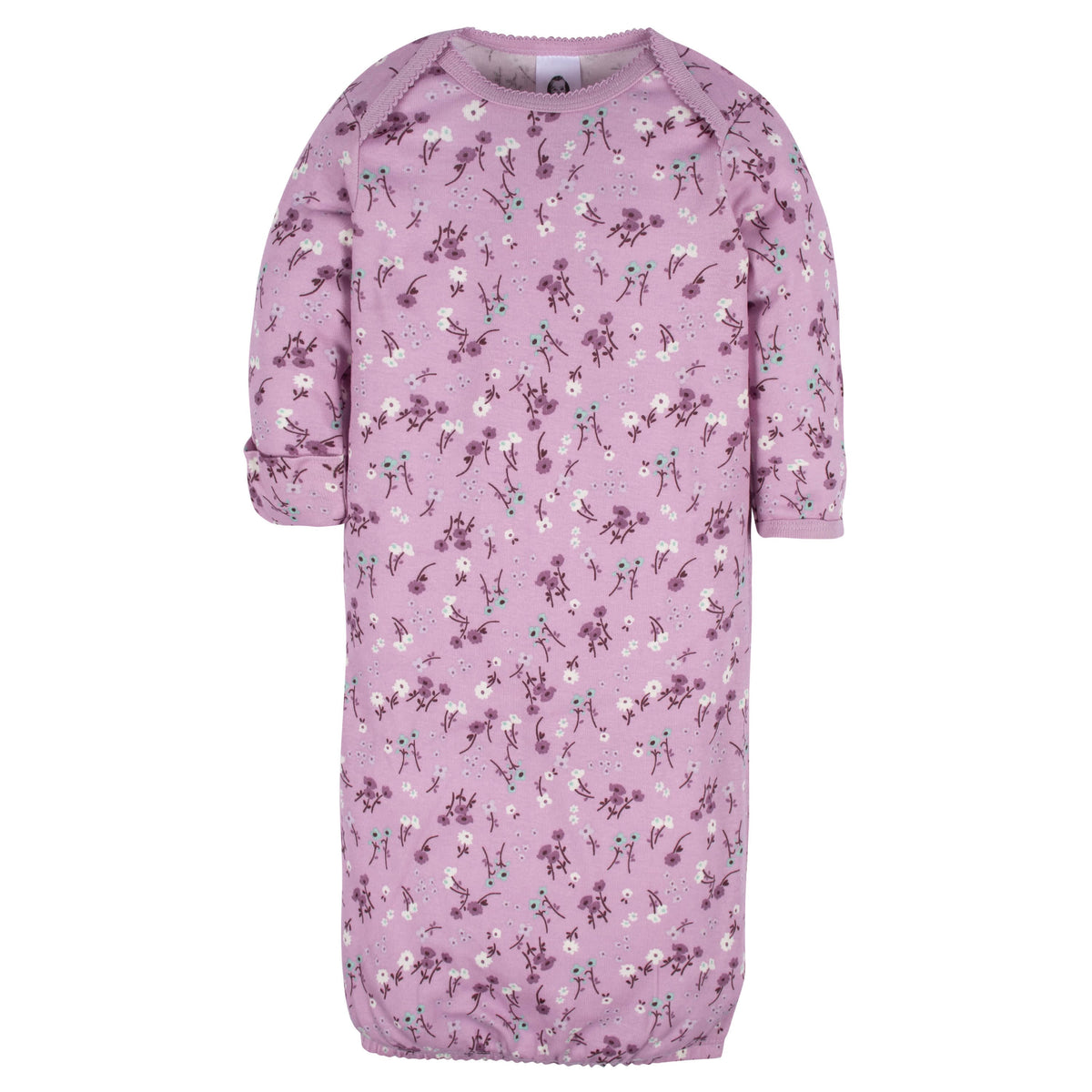 4-Pack Baby Girls Lavender Garden Gowns