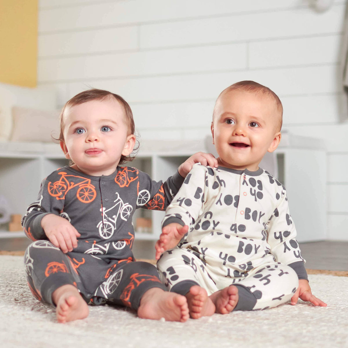 3-Piece Baby Boys Comfy Stretch Bicycle Coverall Set-Gerber Childrenswear