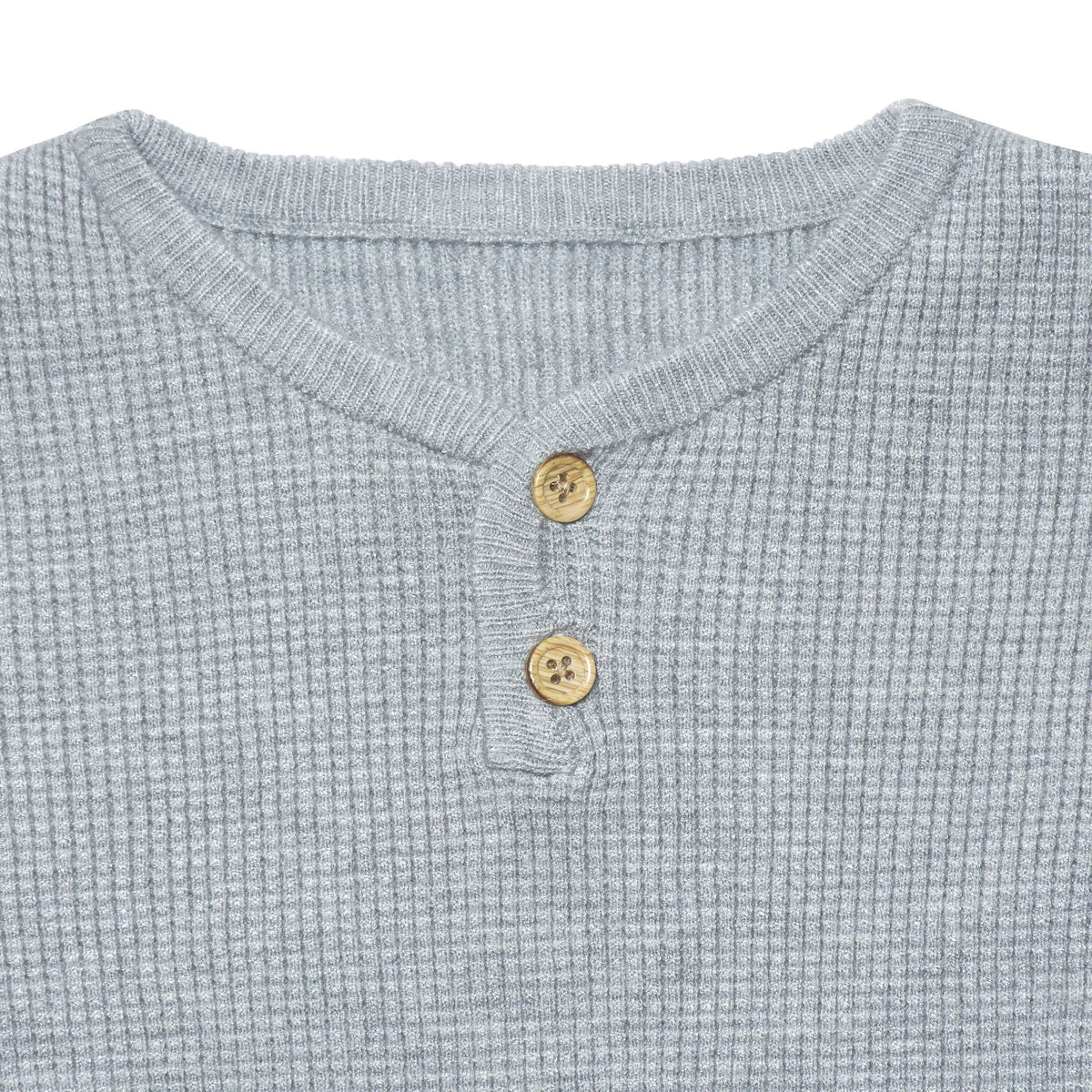 Infant & Toddler Boys Gray Heather Henley Sweater-Gerber Childrenswear