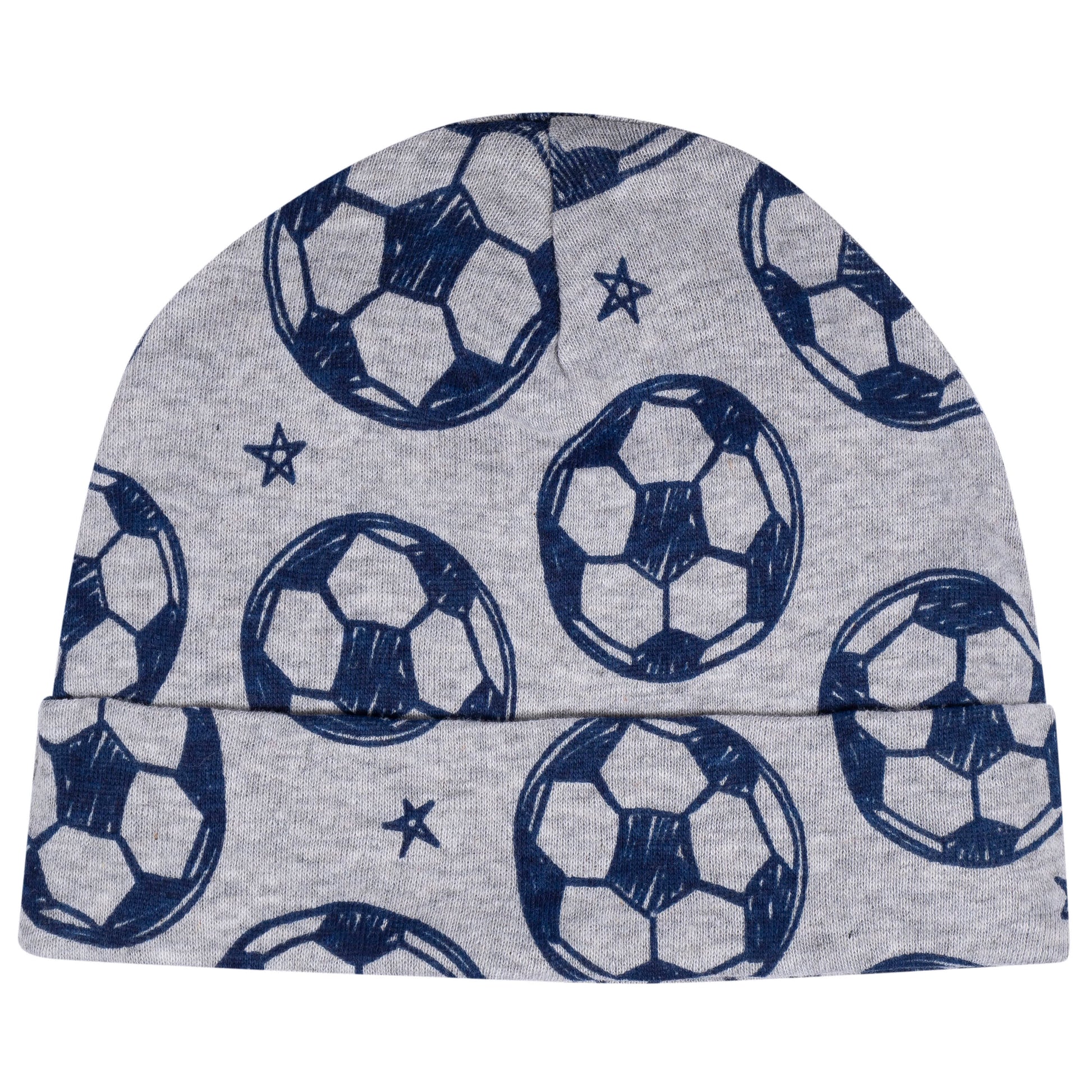 8-Piece Baby Boys Sports No Scratch Mittens & Caps Set