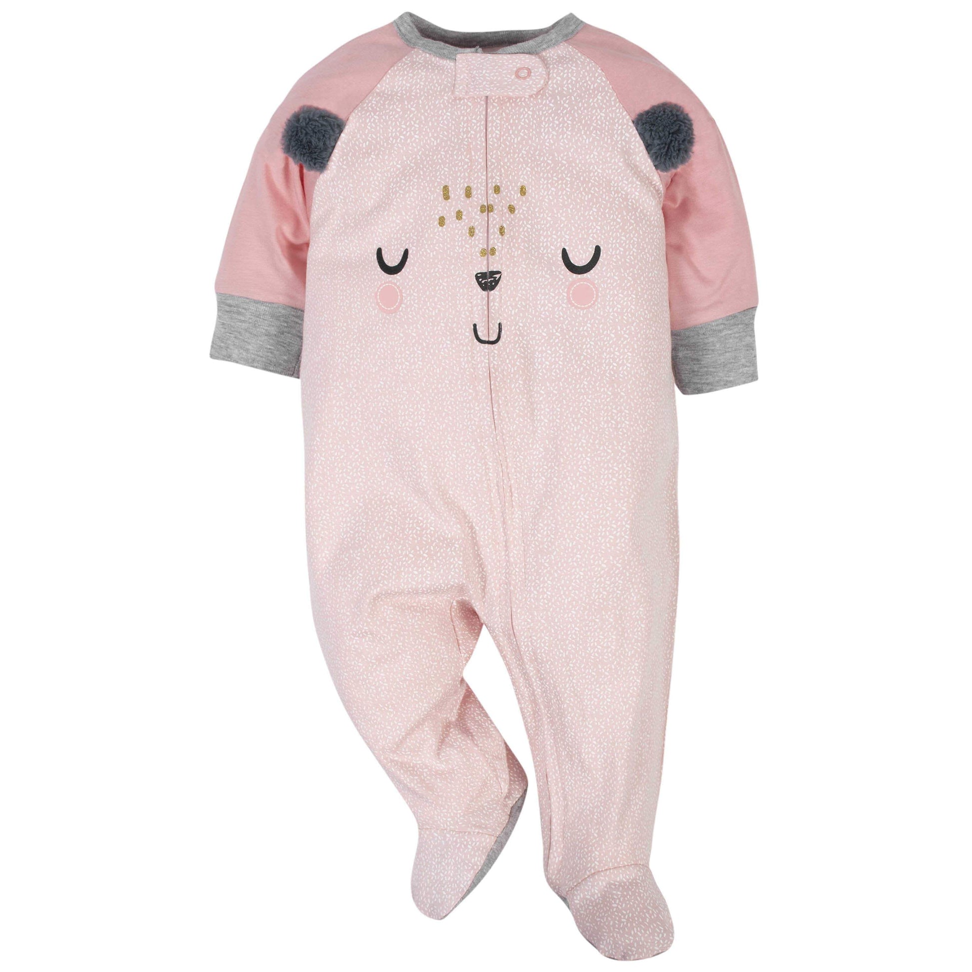 Gerber® 4-Pack Baby Girls Princess & Bear Sleep 'N Play Bundle-Gerber Childrenswear