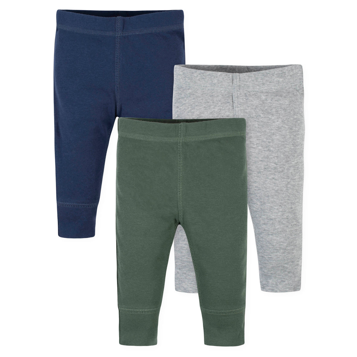3-Pack Baby Boys Green, Gray, & Blue Pants-Gerber Childrenswear