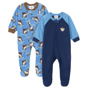 2-Pack Baby & Toddler Boys Monkey Blanket Sleepers-Gerber Childrenswear