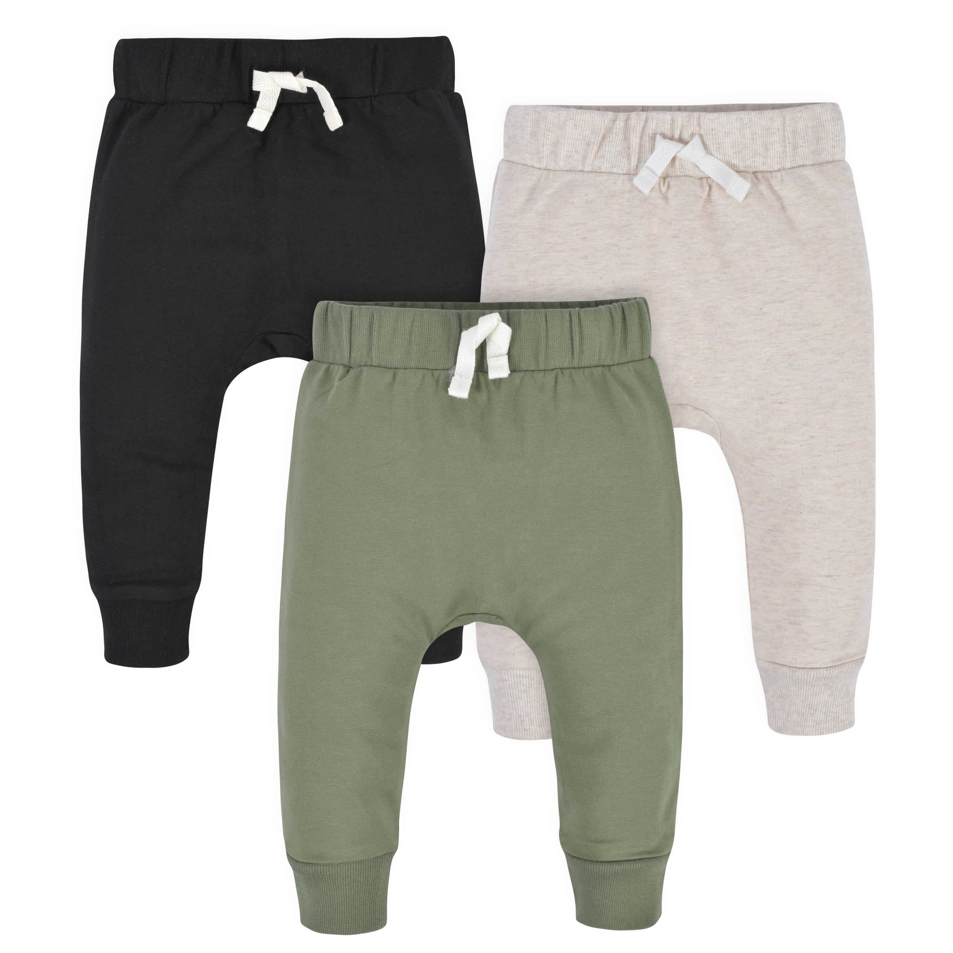 3-Pack Baby & Toddler Boys Green & Black Premium Jogger-Gerber Childrenswear