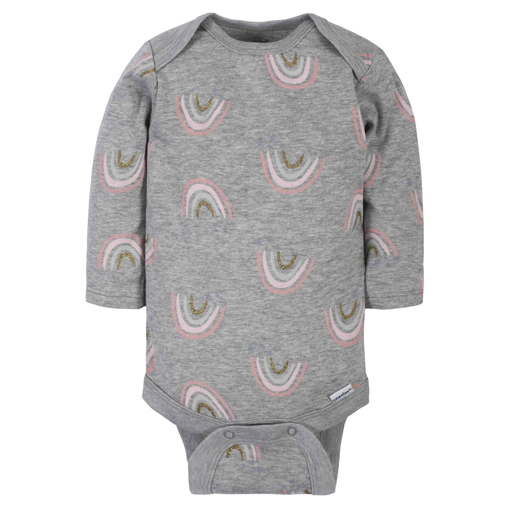 6-Pack Baby Girls Bear Long Sleeve Onesies® Bodysuits-Gerber Childrenswear