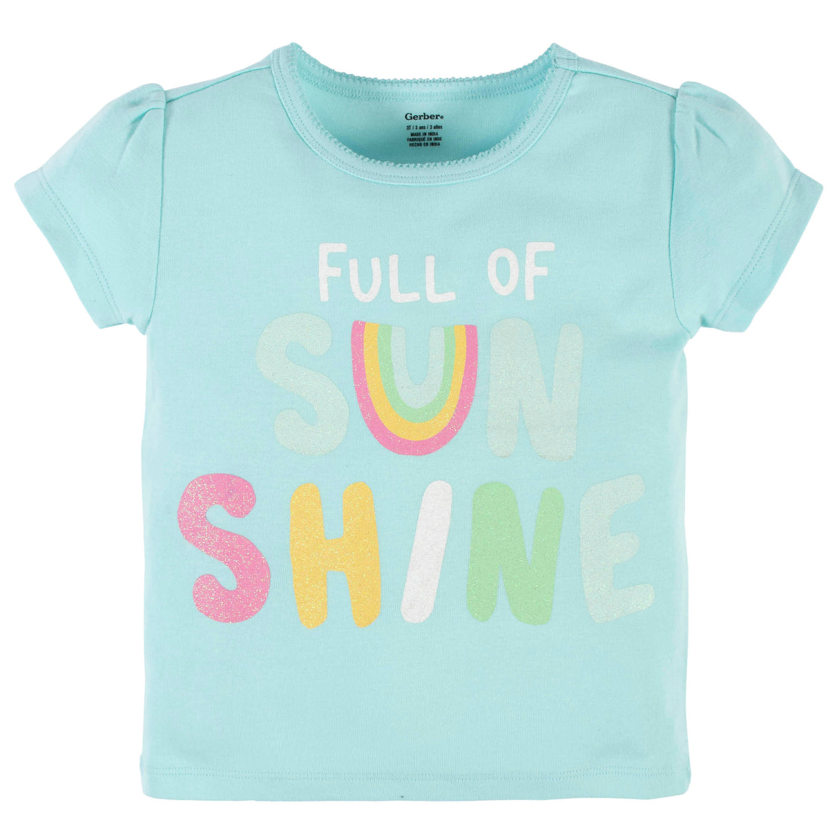4-Piece Infant & Toddler Girls Dots Of Rainbows Tees, Skort & Pants Set-Gerber Childrenswear