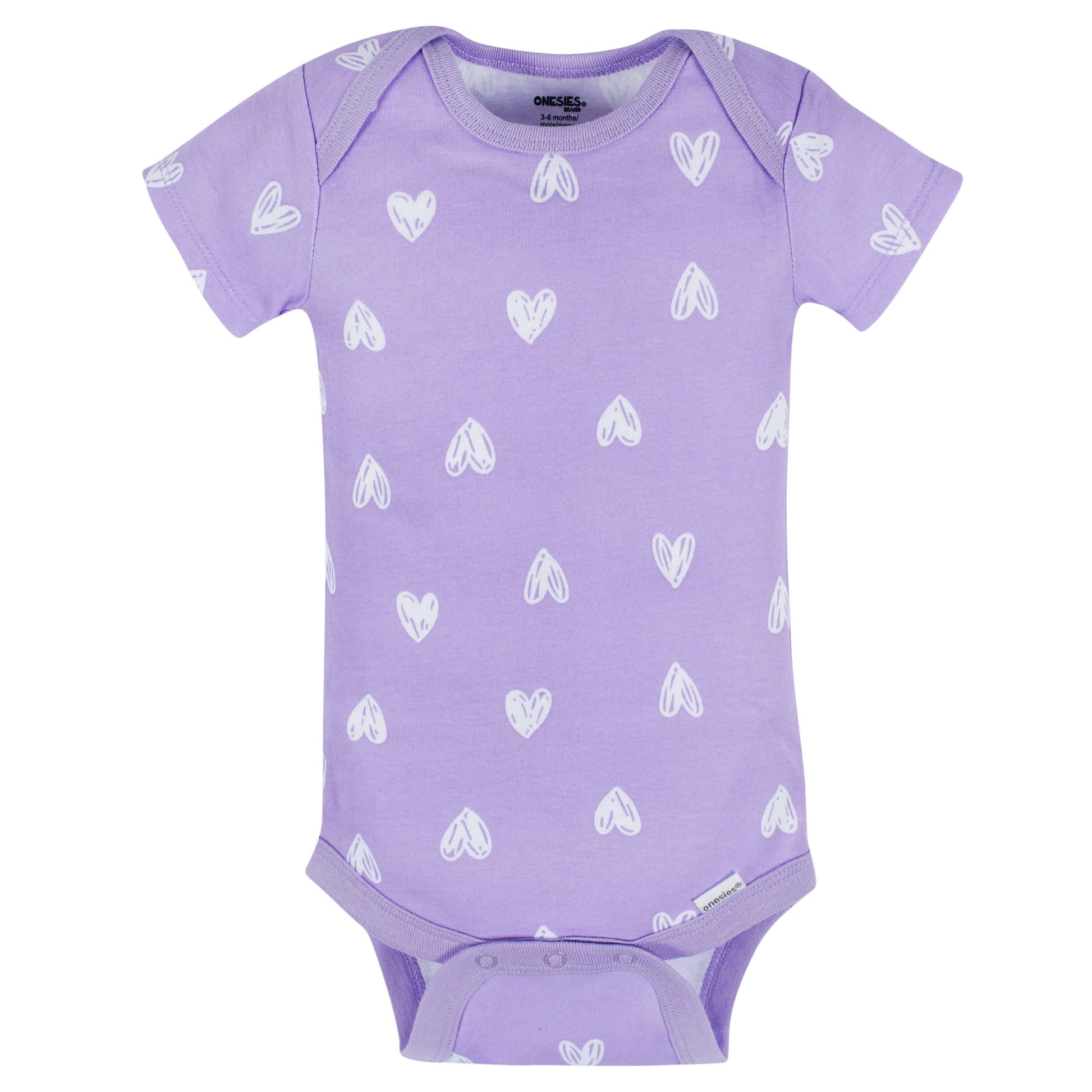 8-Pack Baby Girls Rainbow Floral Short Sleeve Onesies® Bodysuits
