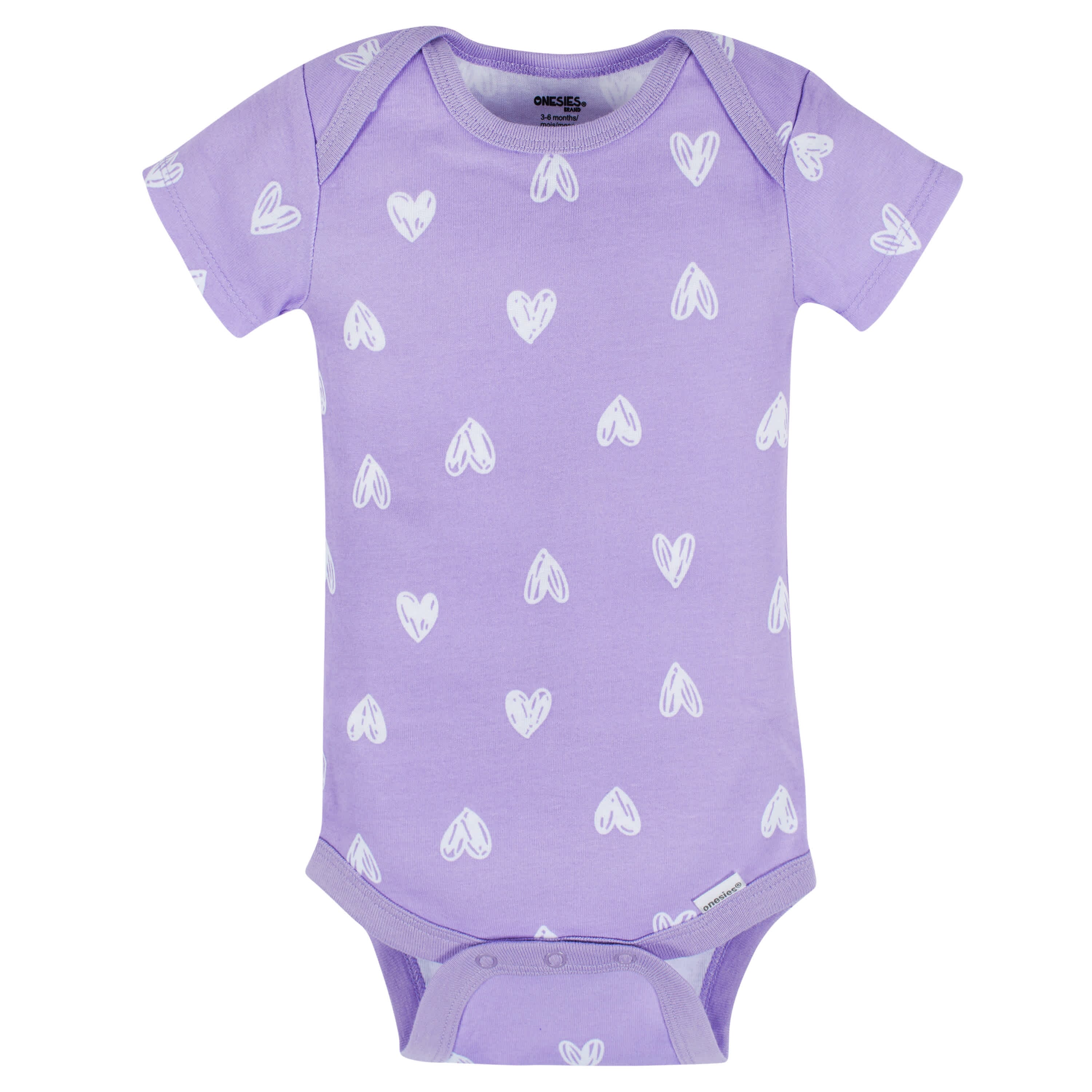8-Pack Baby Girls Rainbow Floral Short Sleeve Onesies® Bodysuits