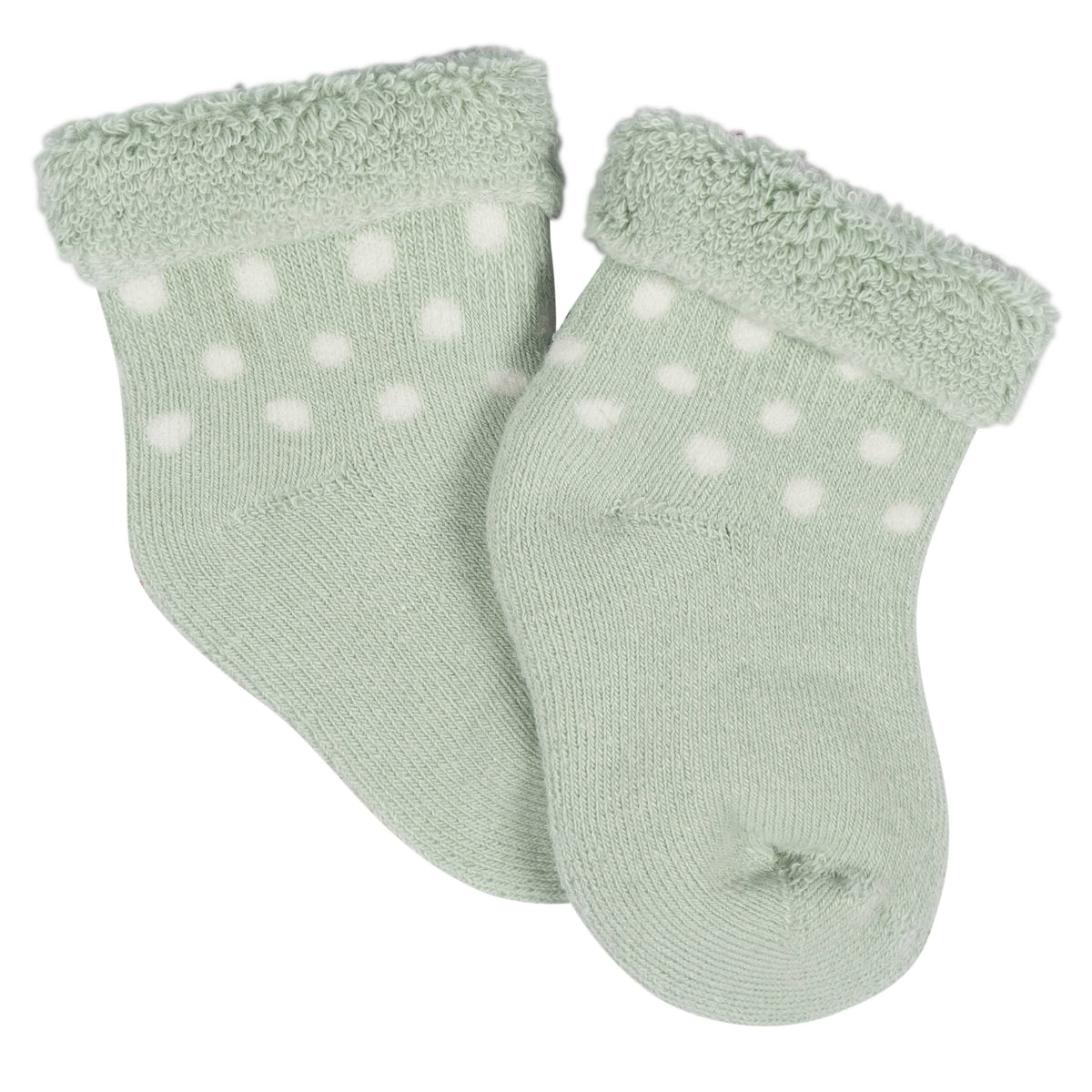 12-Pack Baby Girls Golden Floral Terry Wiggle Proof® Socks