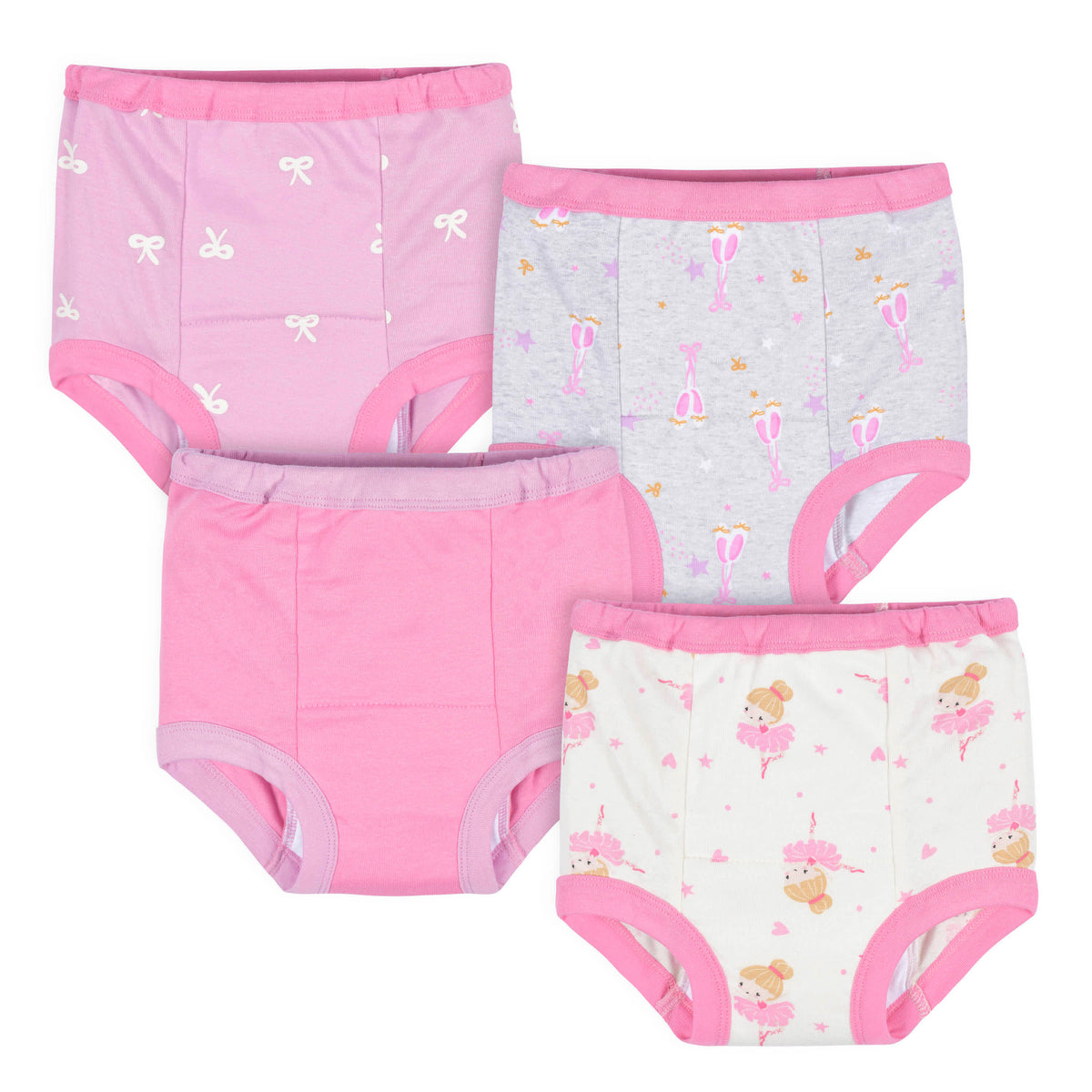 4-Pack Toddler Girls Ballerina Training Pants