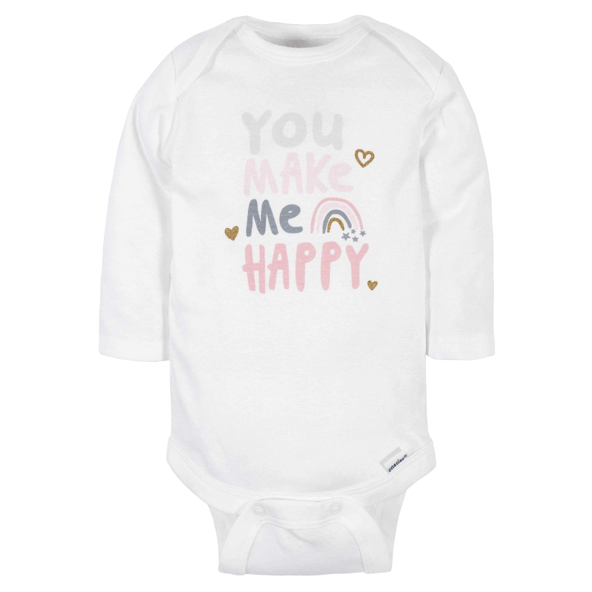 6-Pack Baby Girls Bear Long Sleeve Onesies® Bodysuits-Gerber Childrenswear