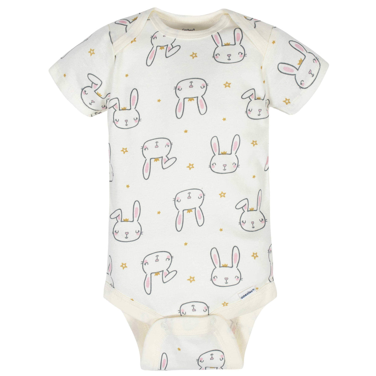 8-Pack Baby Girls Princess Short Sleeve Onesies® Bodysuits-Gerber Childrenswear