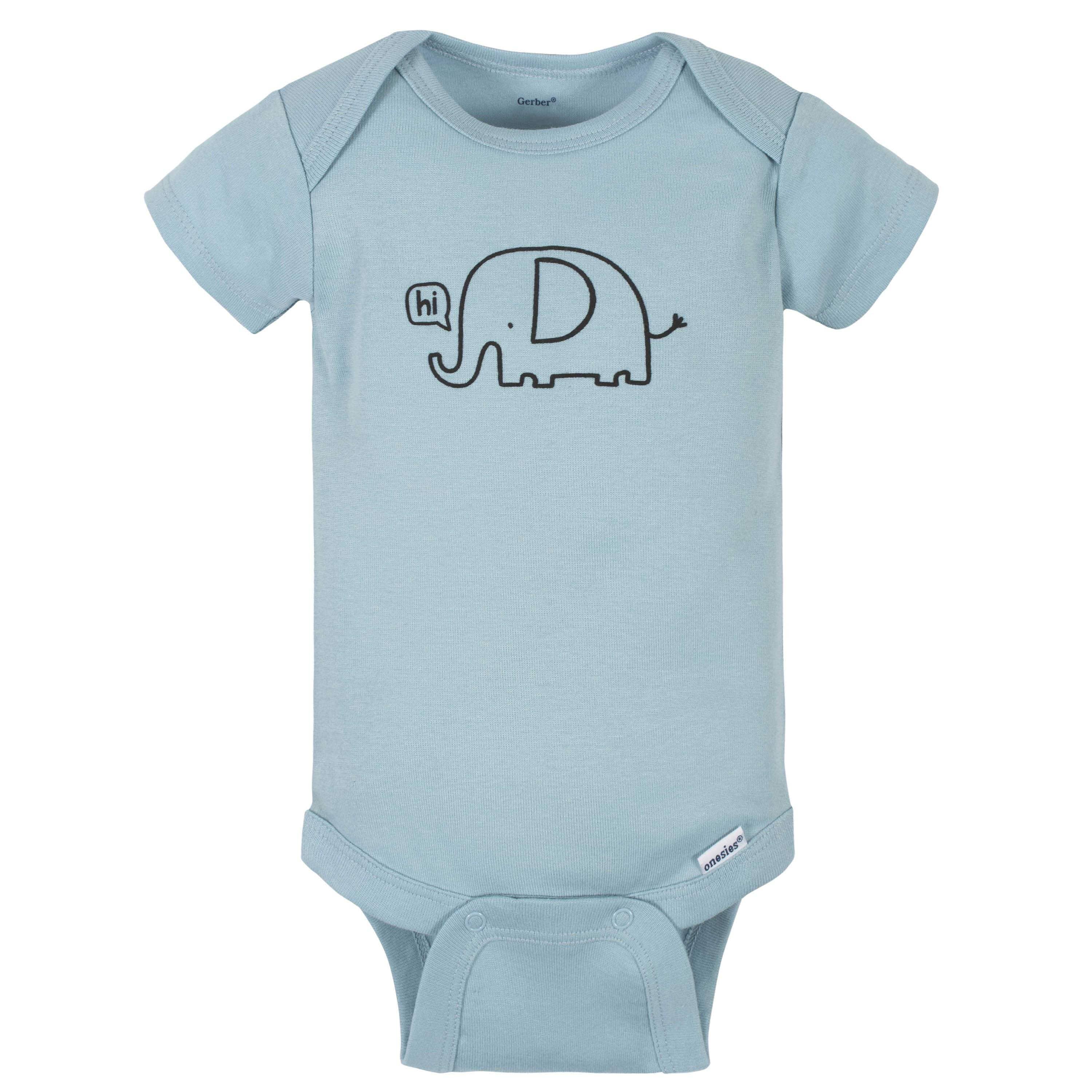 8-Pack Baby Boys Jungle Short Sleeve Onesies® Bodysuits-Gerber Childrenswear