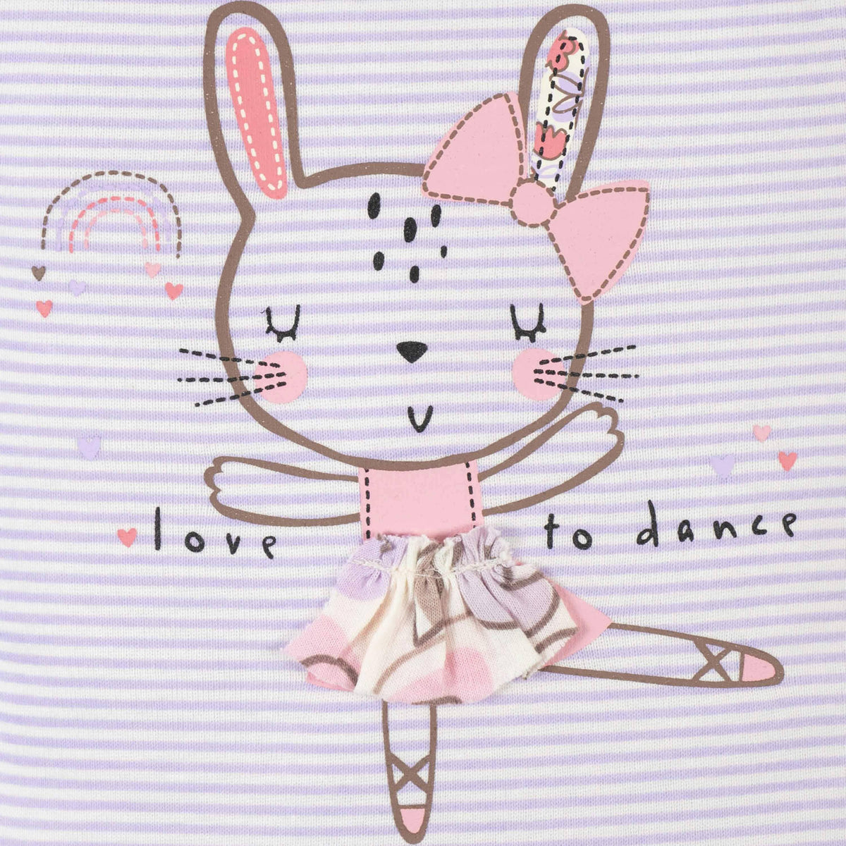 4-Pack Baby Girls Bunny Ballerina Short Sleeve Onesies® Bodysuits-Gerber Childrenswear