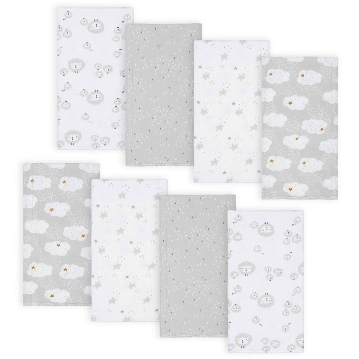 18-Piece Baby Neutral Sheep and Clouds Sleep 'N Play, Onesies® Bodysuit, and Burpcloth Set-Gerber Childrenswear
