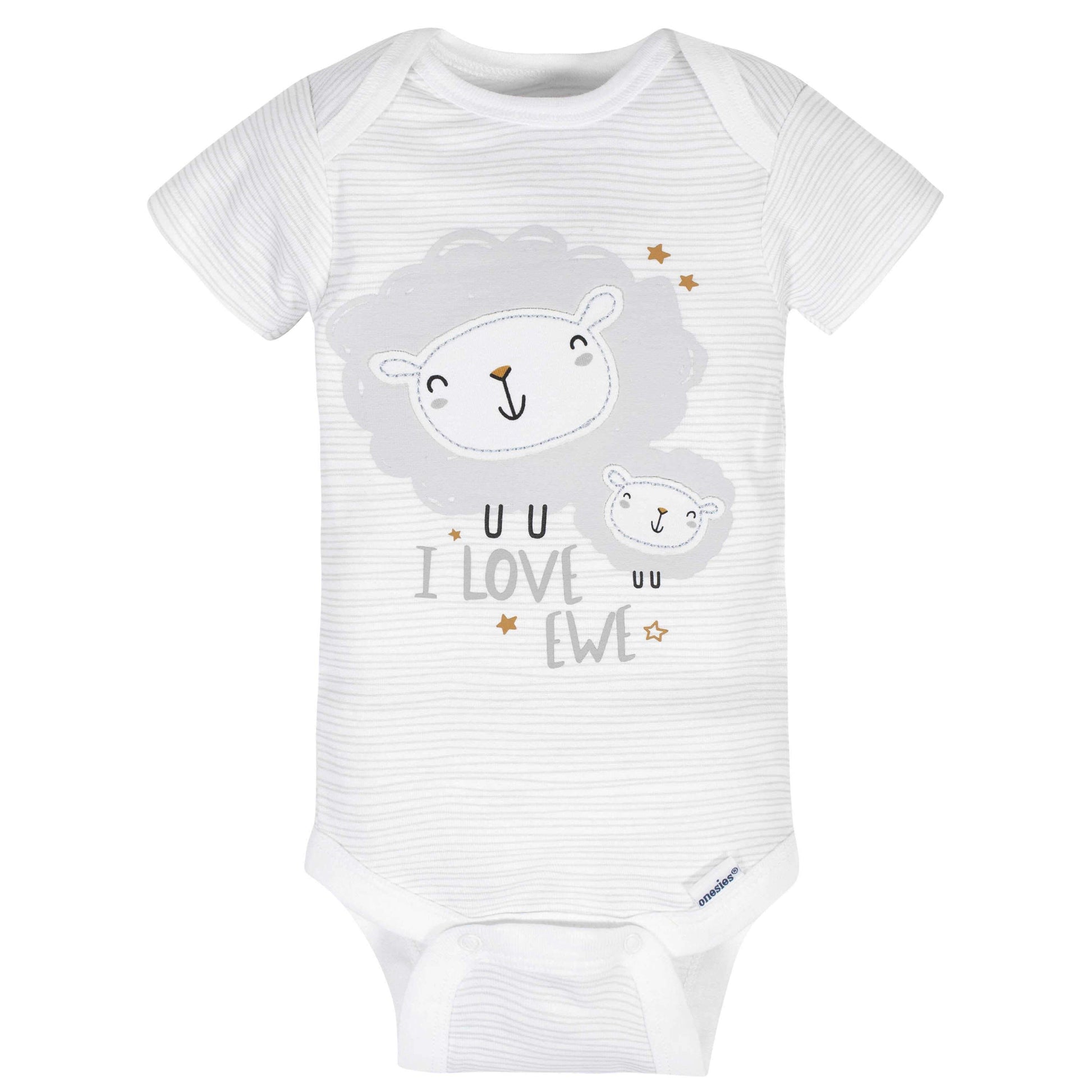 8-Pack Baby Neutral Sheep Short Sleeve Onesies® Bodysuits-Gerber Childrenswear