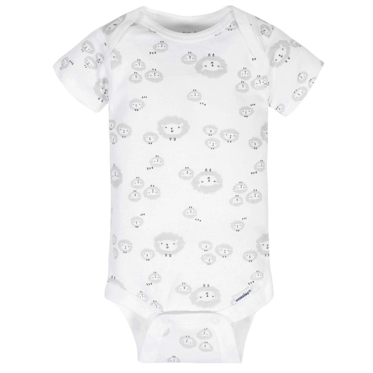 4-Pack Baby Neutral Sheep Short Sleeve Onesies® Bodysuits-Gerber Childrenswear