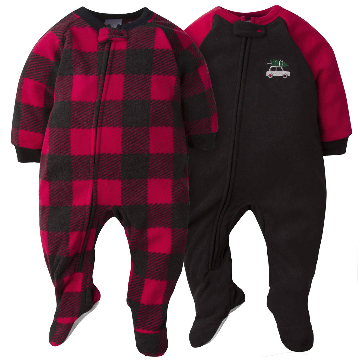 2-Pack Baby & Toddler Boys Plaid Fleece Pajamas-Gerber Childrenswear