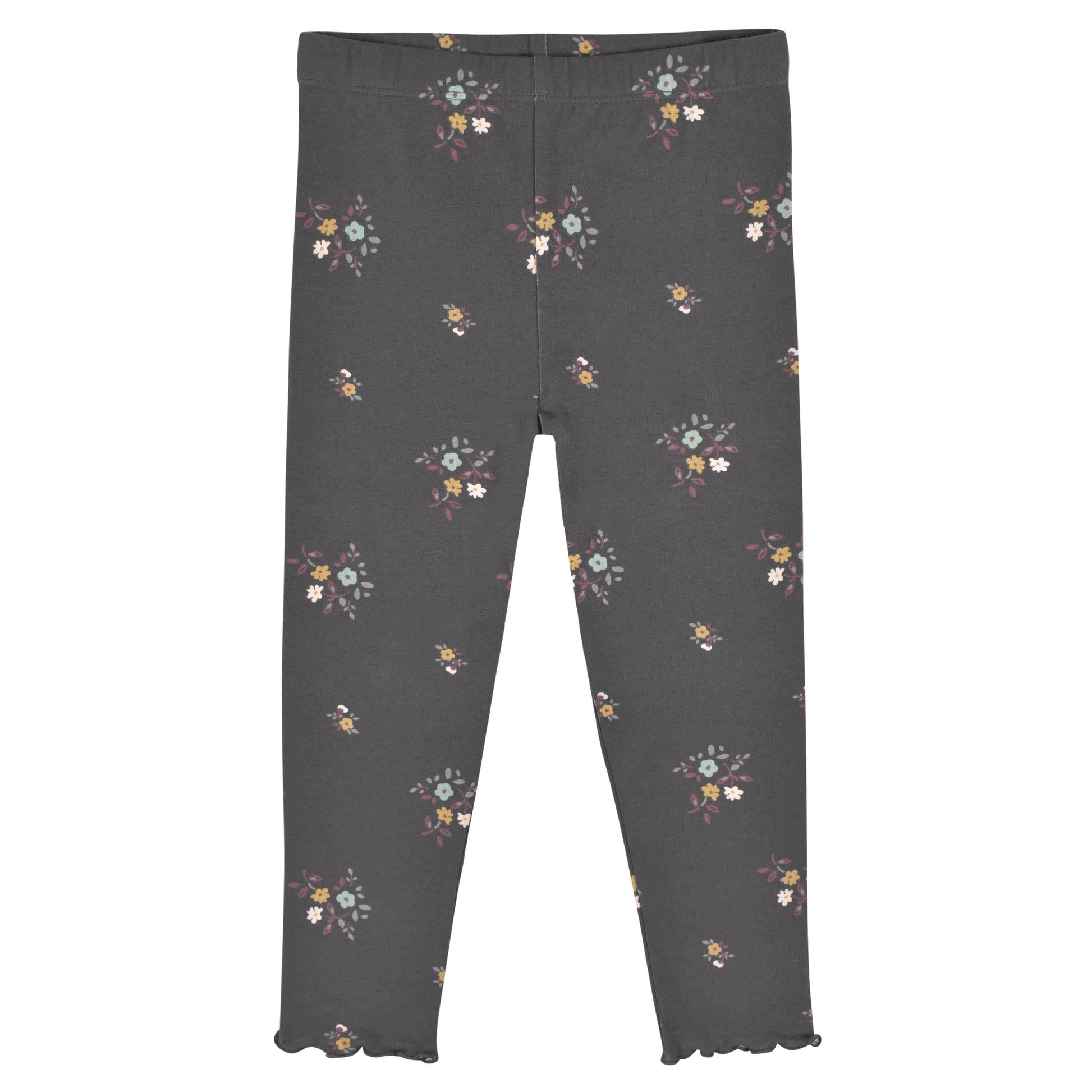 3-Pack Infant & Toddler Girls Mustard & Plum Floral Leggings
