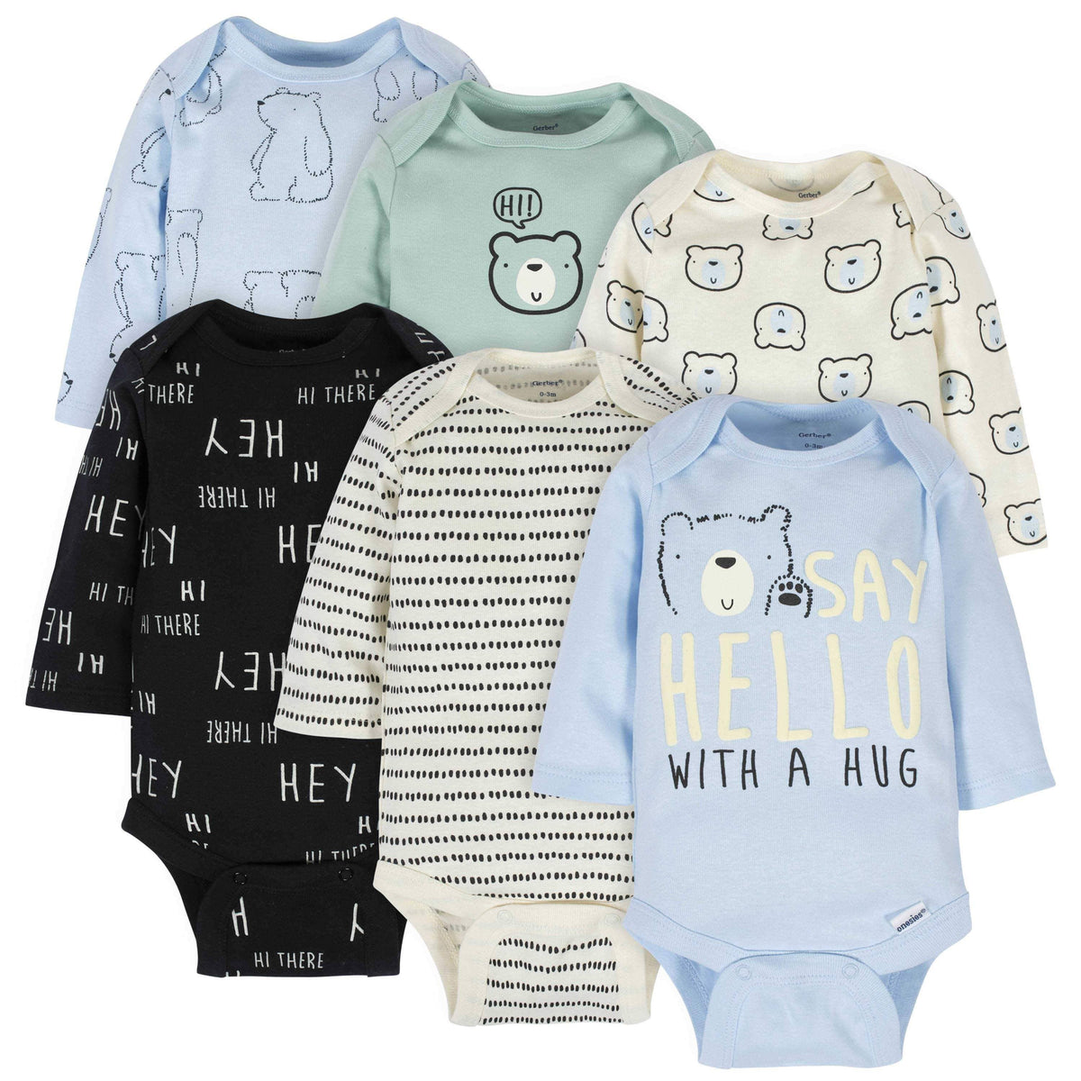 18-Piece Baby Boys Bear Sleep 'N Play, Onesies® Bodysuit, and Burpcloth Set-Gerber Childrenswear