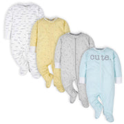 Gerber® 4-Pack Baby Neutral Words Sleep N' Plays-Gerber Childrenswear