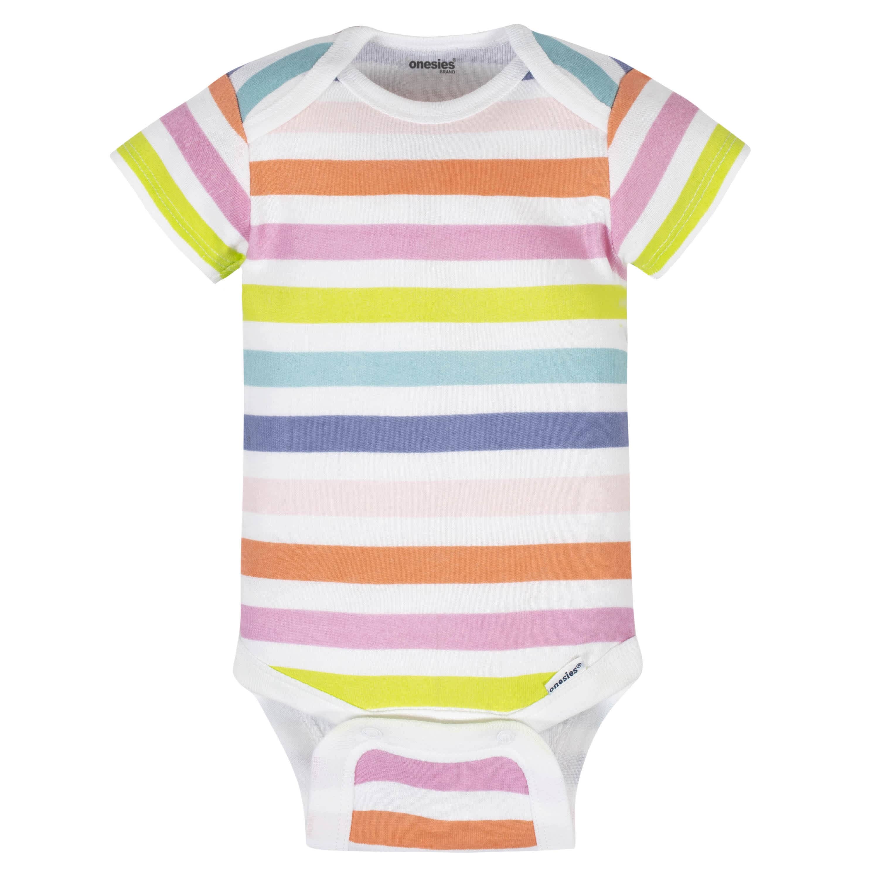 8-Pack Baby Girls Unicorns Onesies® Brand Bodysuits-Gerber Childrenswear