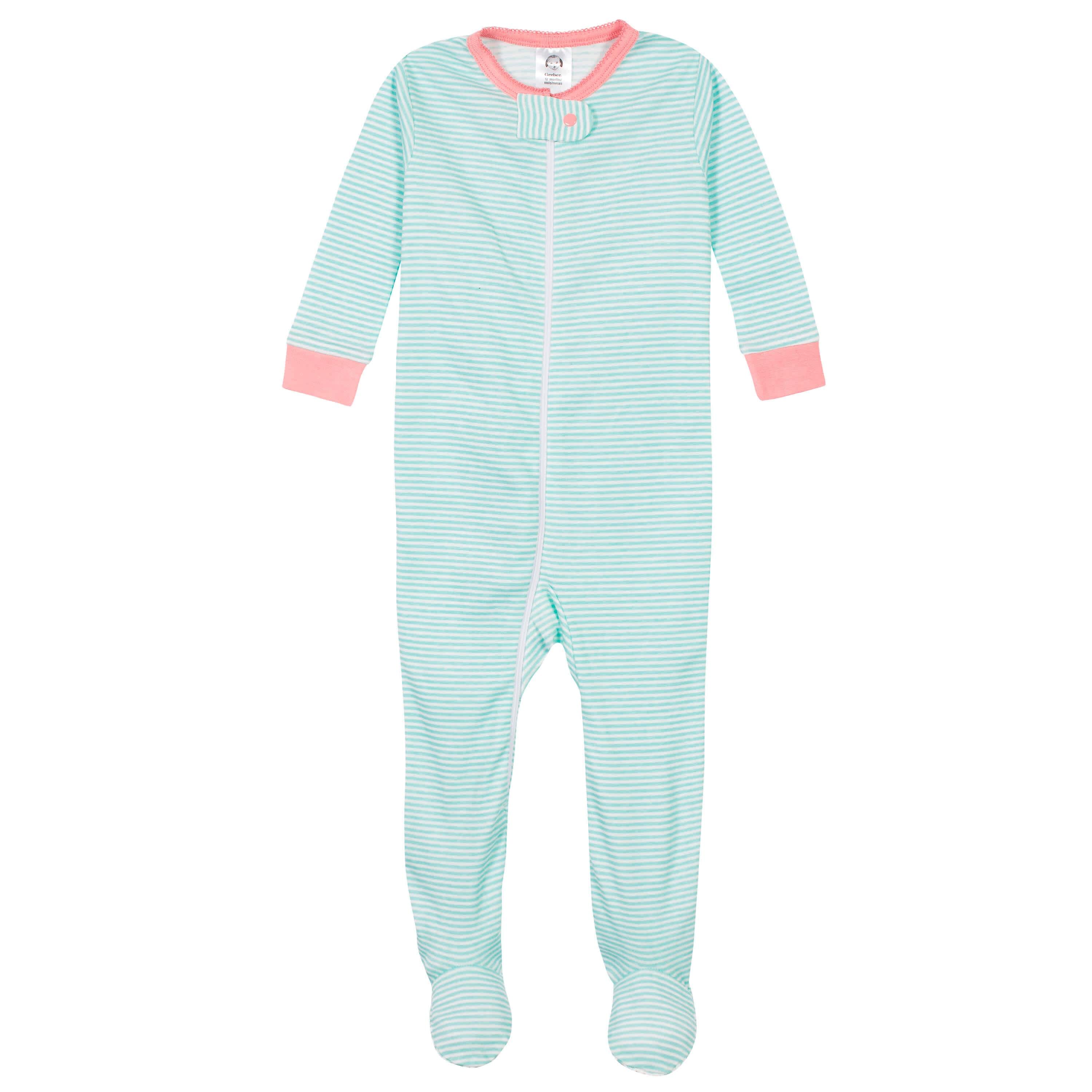 2-Pack Baby & Toddler Girls Llama Snug Fit Footed Cotton Pajamas-Gerber Childrenswear