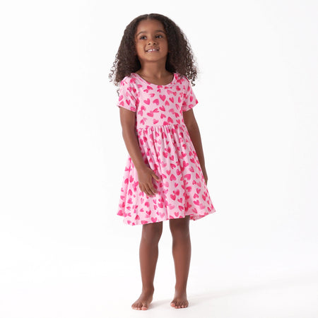 Toddler Girls Heartfelt Buttery Soft Viscose Made from Eucalyptus Twirl Dress