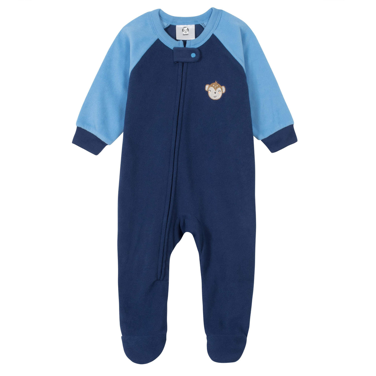 Gerber® 4-Pack Baby Boys Monkeys & Foxes Fleece Pajamas-Gerber Childrenswear