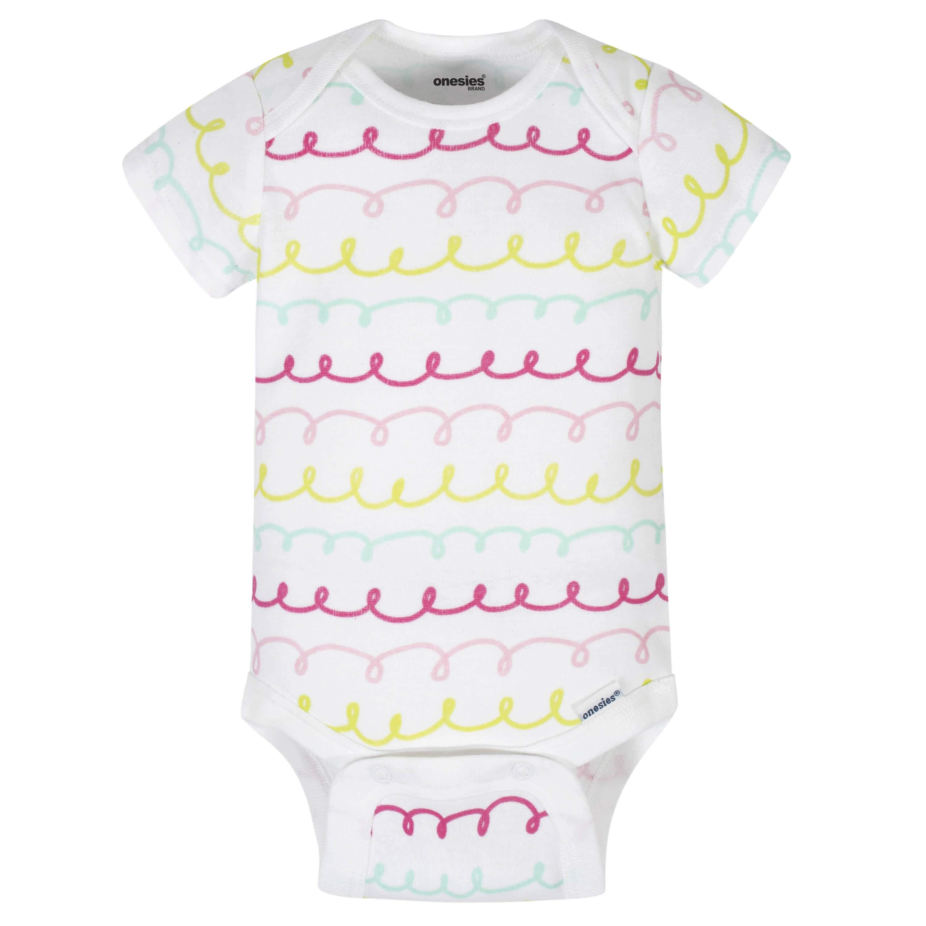 8-Pack Baby Girls Sweet Treats Onesies® Brand Bodysuits-Gerber Childrenswear