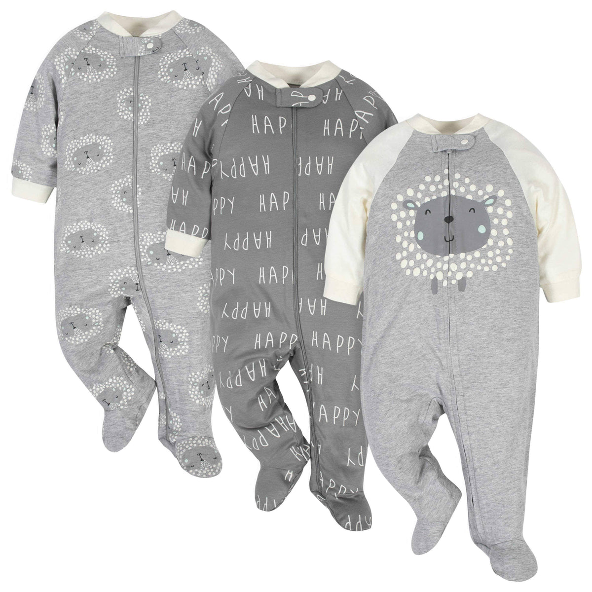 Gerber® Organic 3-Pack Baby Lamb Sleep N' Plays-Gerber Childrenswear
