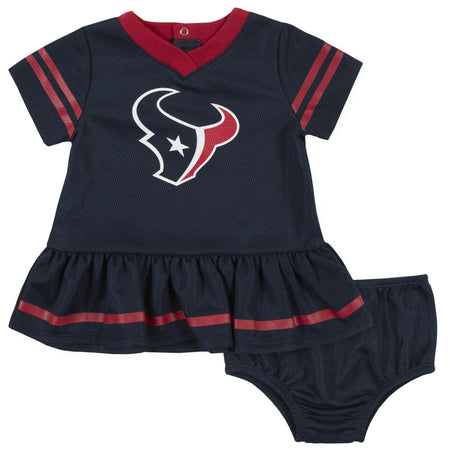 2-Piece Baby Girls Houston Texans Dress & Diaper Cover Set