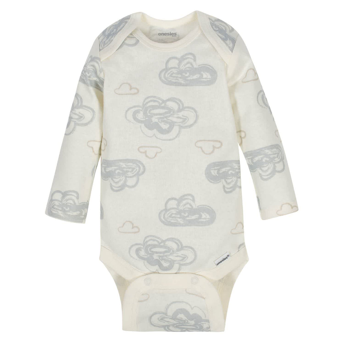 6-Pack Baby Neutral Words Long Sleeve Onesies® Brand Bodysuits-Gerber Childrenswear