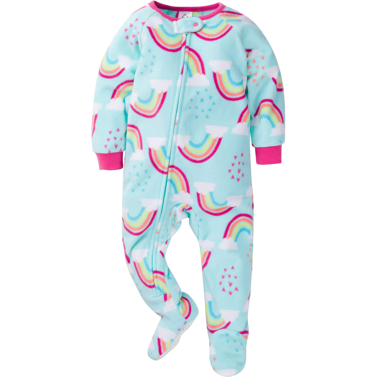 2-Pack Baby & Toddler Girls Rainbow Fleece Pajamas-Gerber Childrenswear