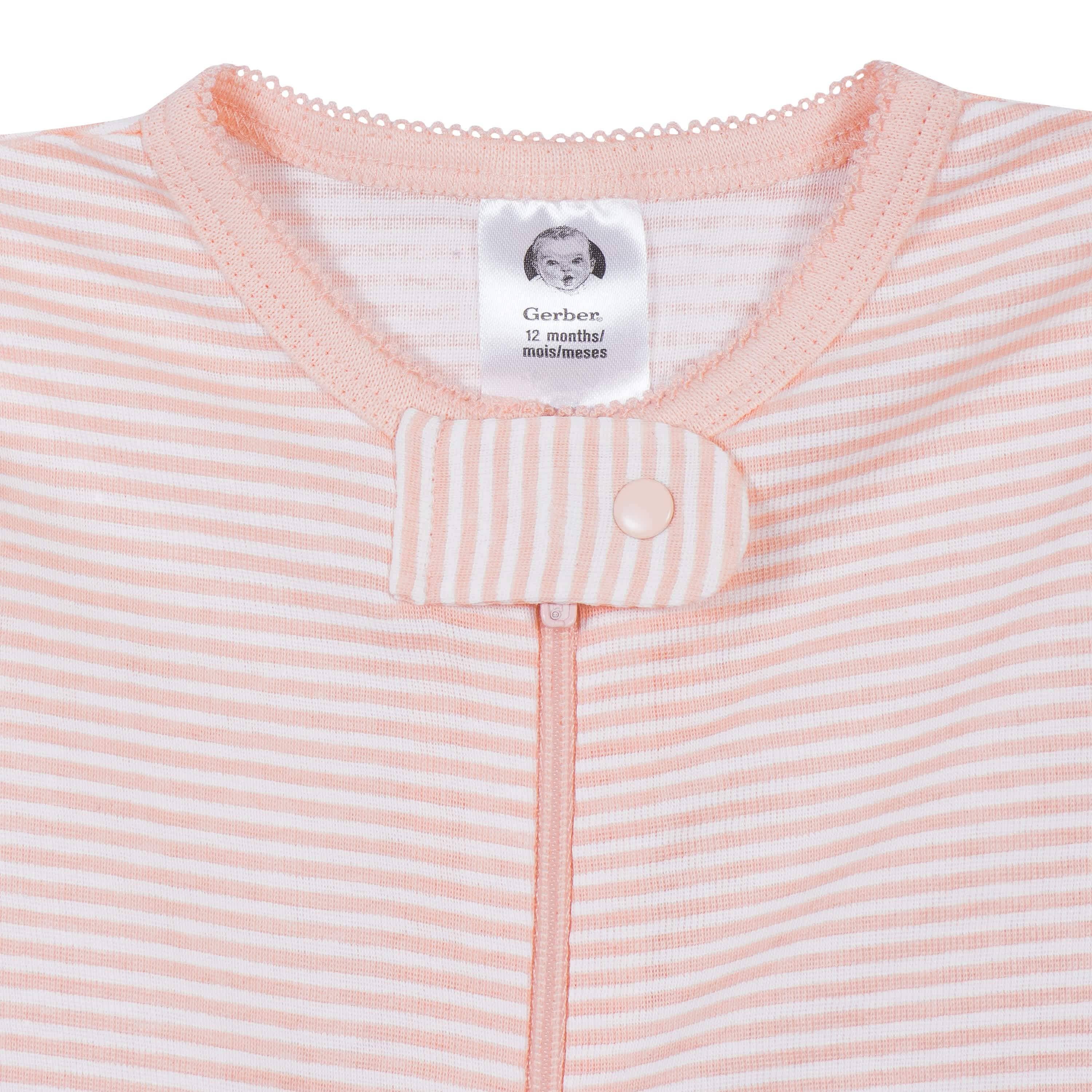 2-Pack Baby & Toddler Girls Love Snug Fit Footed Cotton Pajamas-Gerber Childrenswear