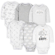6-Pack Baby Neutral Sheep Long Sleeve Onesies® Bodysuits-Gerber Childrenswear