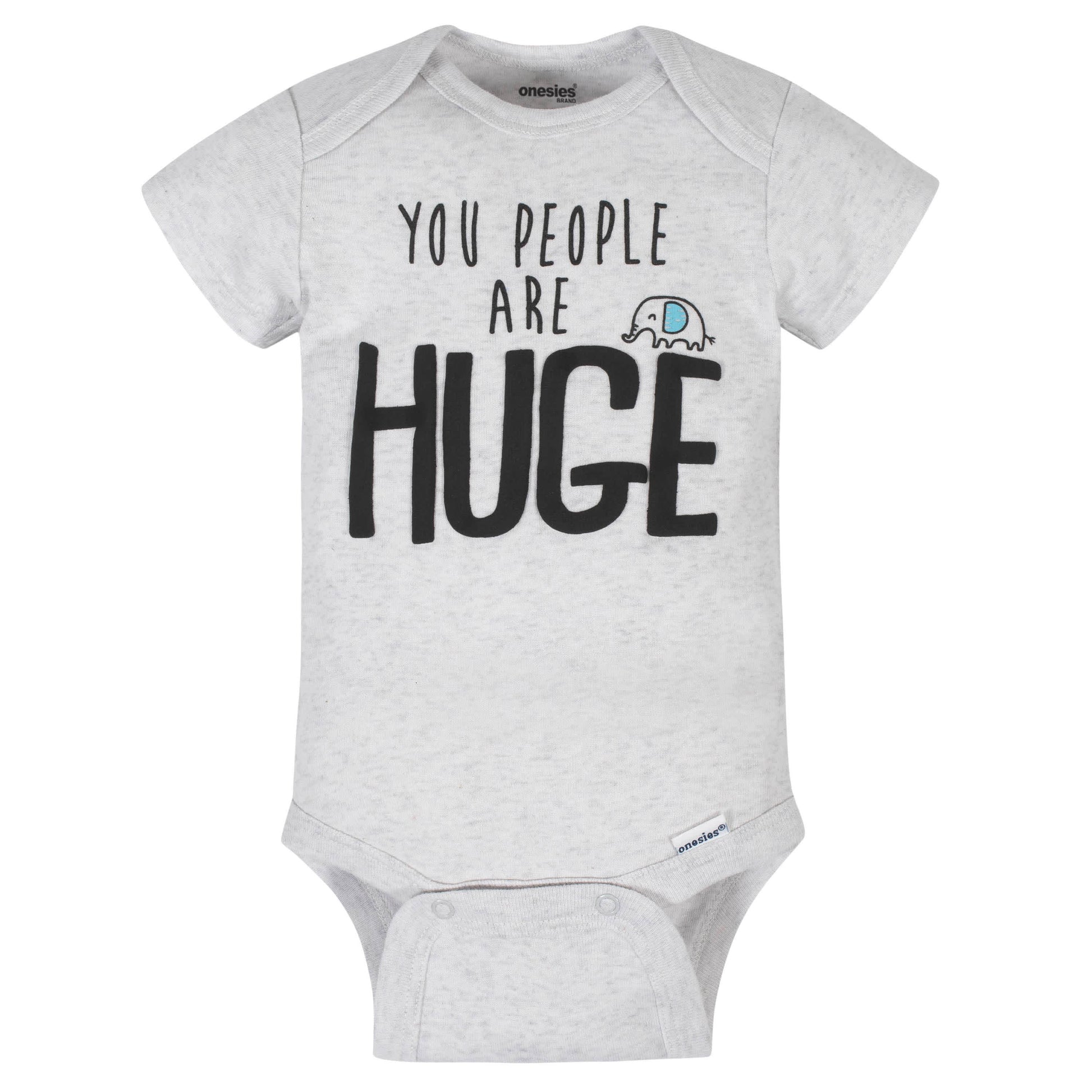 8-Pack Baby Neutral Elephant Onesies® Brand Bodysuits-Gerber Childrenswear
