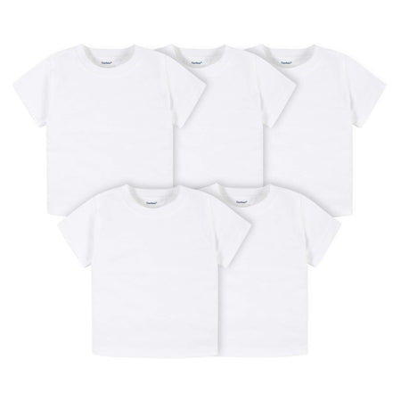 5-Pack Infant & Toddler White Premium Short Sleeve Tees