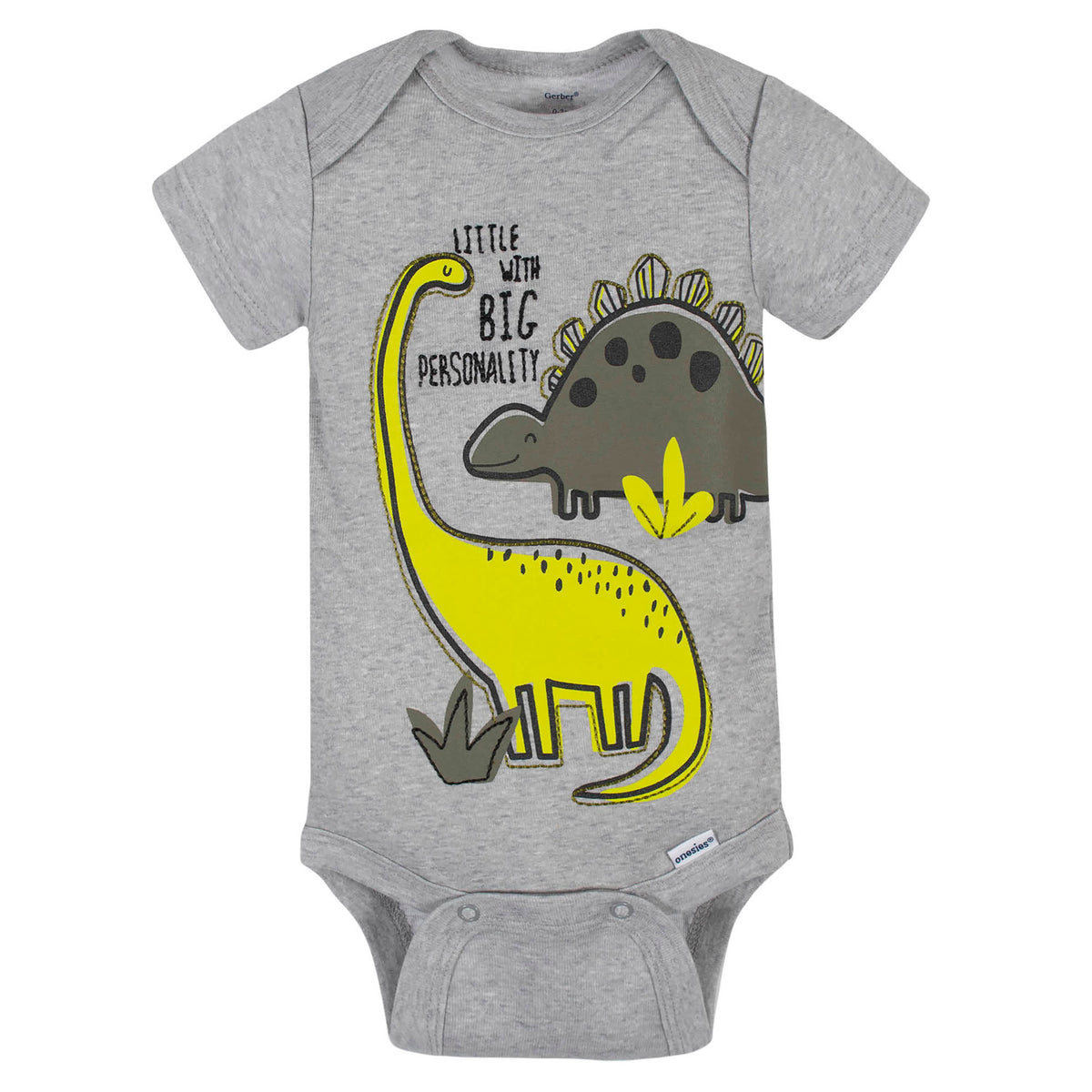 3-Pack Baby Boys Dinosaur Organic Short Sleeve Onesies® Bodysuits
